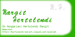 margit hertelendi business card